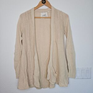 Anthropologie Angel Of The North Cardigan Sweater, Cream Beige